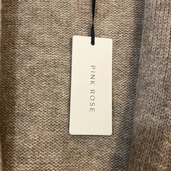 NWT Pink Rose longline cardigan in Stone (oatmeal tan color), size Large - Picture 3 of 11